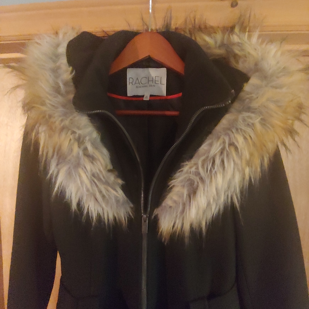 WARM Rachel Roy Wool & Faux Fur Coat - Picture 1 of 8